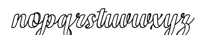 BrilliantWonderfulOutlineBoldSl Font LOWERCASE