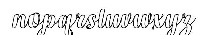 BrilliantWonderfulOutlineSlant1 Font LOWERCASE