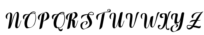 BrilliantWonderfulSamboSlant Font UPPERCASE