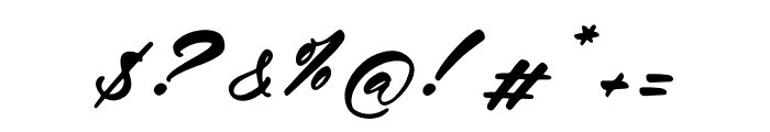Brillytan Flemingo Italic Font OTHER CHARS