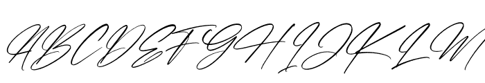 Brithan Signature Italic Font UPPERCASE