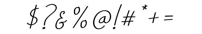 Brogllin-Italic Font OTHER CHARS