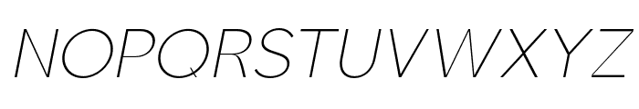 Brosko-ExtraLightItalic Font UPPERCASE