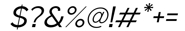 Brosko Regular Italic Font OTHER CHARS