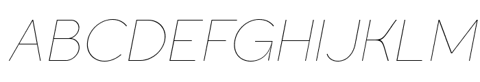 Brosko Thin Italic Font UPPERCASE