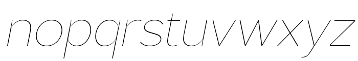 Brosko-ThinItalic Font LOWERCASE