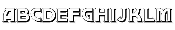 BrownwoodNFShadow Font LOWERCASE