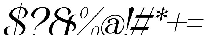 Broysta Italic Font OTHER CHARS