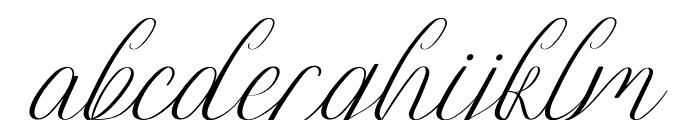 Brugundy Italic Font LOWERCASE