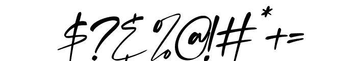 Brunella Italic Font OTHER CHARS