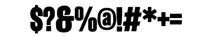 Brunson Rough Font OTHER CHARS