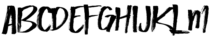 Brush Attack Font LOWERCASE
