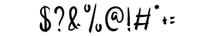 Brush Chubby Font OTHER CHARS