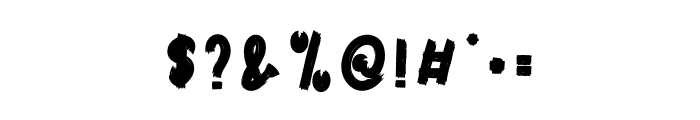 Brush Scary Font OTHER CHARS
