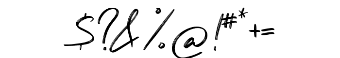 BrushSignature Font OTHER CHARS