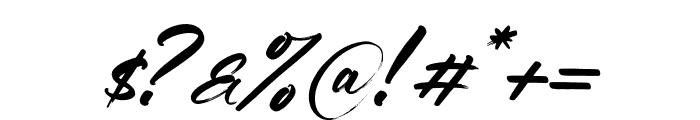 Brushtime Logotype Italic Font OTHER CHARS