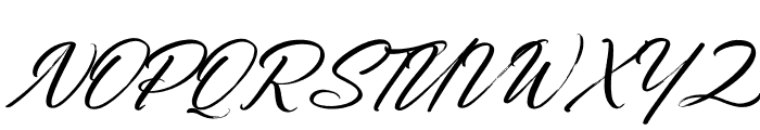Brushtime Logotype Italic Font UPPERCASE