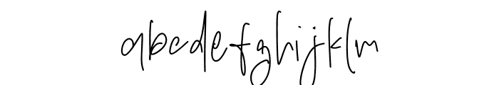 Brushy Handwriting Font LOWERCASE