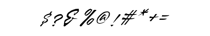 Brushy Italic Font OTHER CHARS