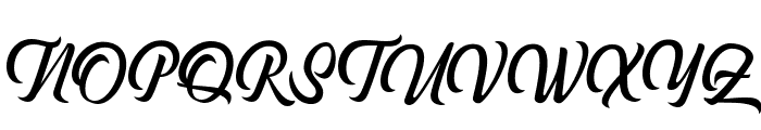 Brusley Script Regular Font UPPERCASE