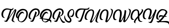 BrusleyScript-Regular Font UPPERCASE