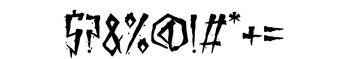 Brutal Brushstrokes Font OTHER CHARS