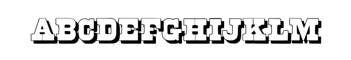 BruteAldineShadow Font LOWERCASE