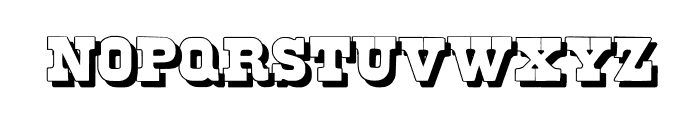 BruteAldineShadow Font LOWERCASE