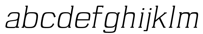 Brycen-LightItalic Font LOWERCASE
