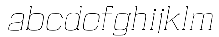 Brycen Thin Italic Font LOWERCASE