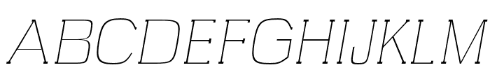 Brycen-ThinItalic Font UPPERCASE