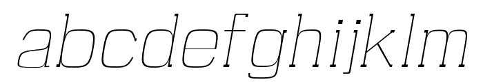 Brycen-ThinItalic Font LOWERCASE