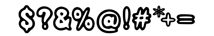 Bubble Cartoon Font OTHER CHARS