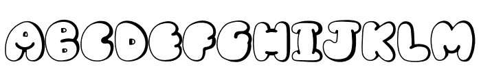 Bubble Chonky Outline Font UPPERCASE