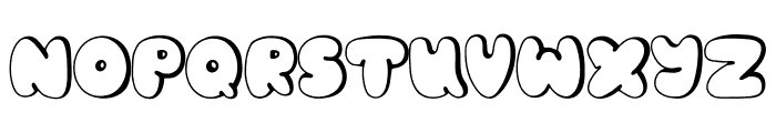 Bubble Chonky Outline Font UPPERCASE