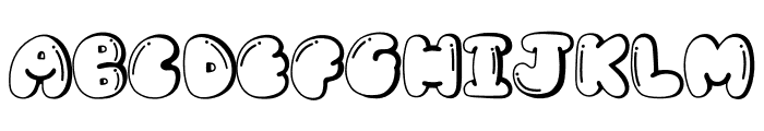 Bubble Chonky OutlineDecorative Font UPPERCASE