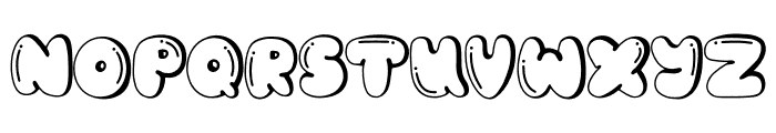 Bubble Chonky OutlineDecorative Font UPPERCASE