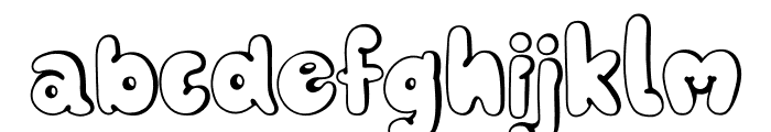 Bubble Chonky Outline Font LOWERCASE