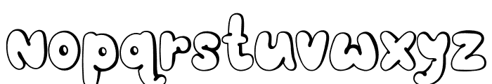 Bubble Chonky Outline Font LOWERCASE