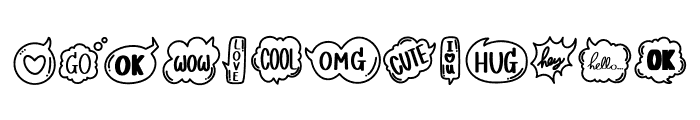 Bubble Doodle Font UPPERCASE