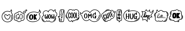 Bubble Doodle Font LOWERCASE