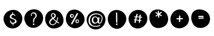 Bubble Dot Black Font OTHER CHARS