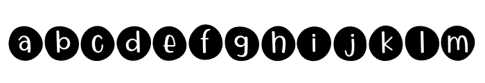 Bubble Dot Black Font LOWERCASE