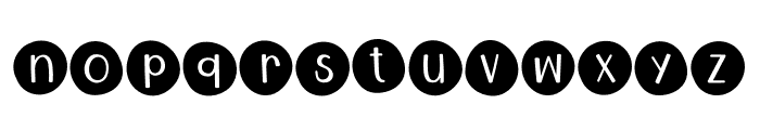 Bubble Dot Black Font LOWERCASE