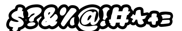 Bubble Graff Outline Font OTHER CHARS