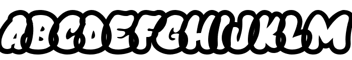 Bubble Graff Outline Font UPPERCASE