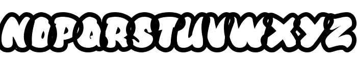 Bubble Graff Outline Font UPPERCASE