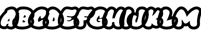 Bubble Graff Outline Font LOWERCASE