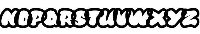 Bubble Graff Outline Font LOWERCASE