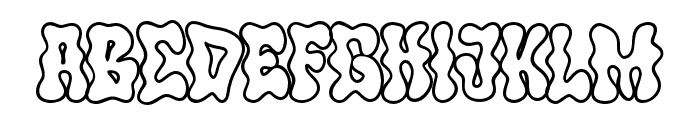 Bubble Krabby-Outline Font UPPERCASE